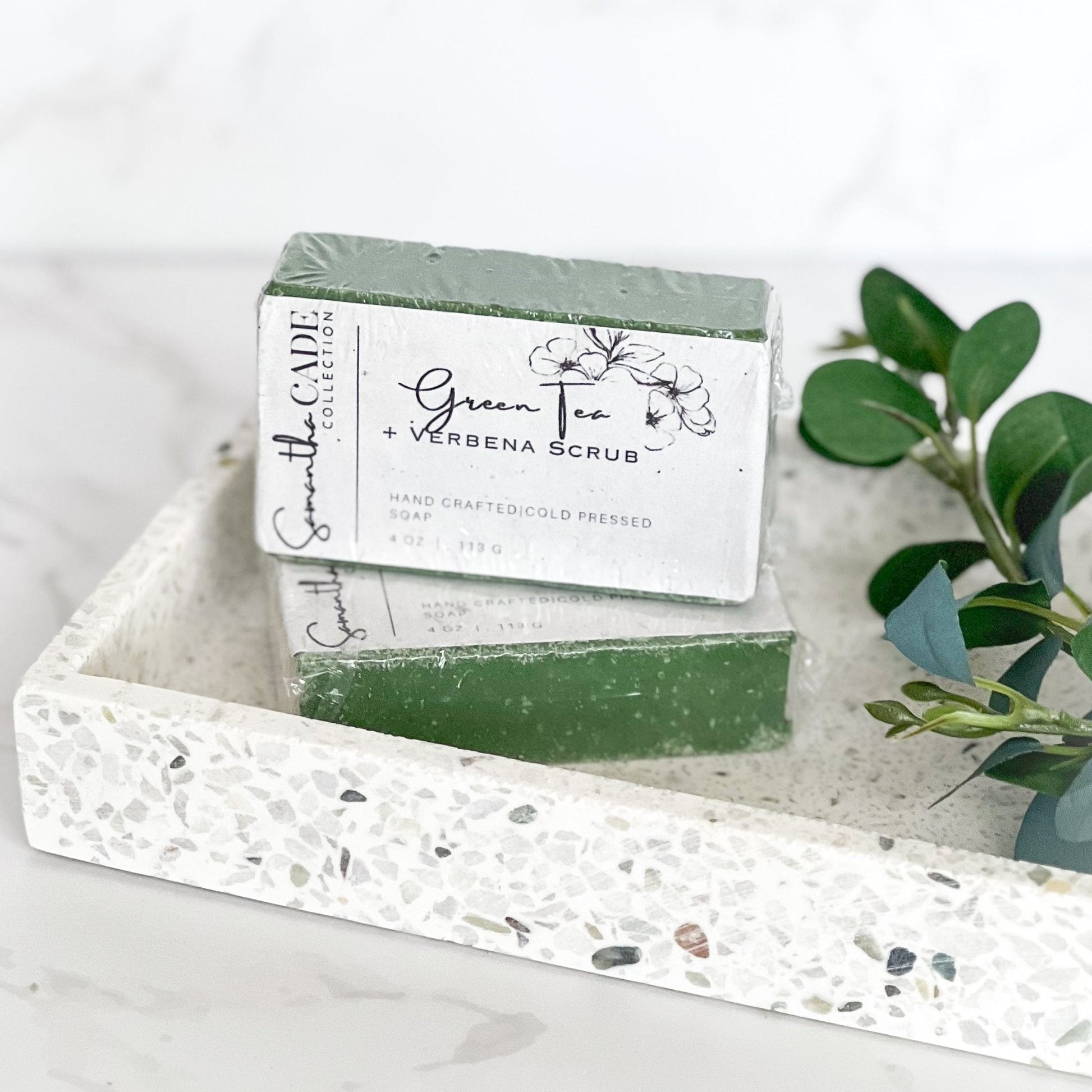 Green Tea + Verbena 4oz Cold Process Soap